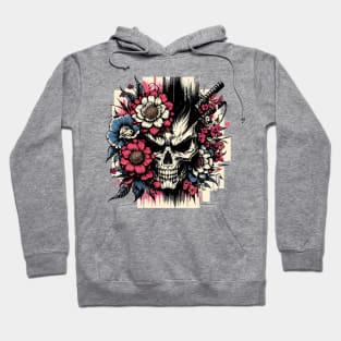 Sworded Blossom Skull Hoodie